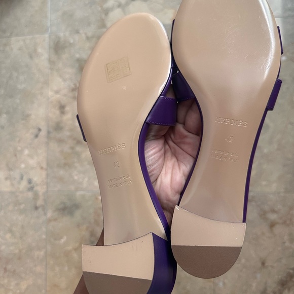 Hermès Oasis slides (Purple) - Picture 2 of 4